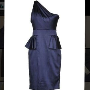 🌟 NWT 🏷 JASMINE DI MILO Midnight Blue one shoulder dress Size 6